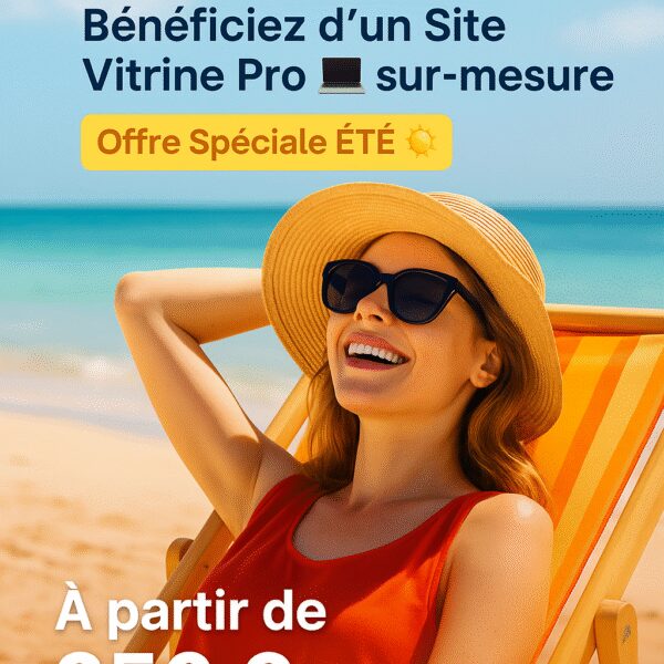 💻 Site Vitrine Professionnel – Offre Spéciale Été ☀️